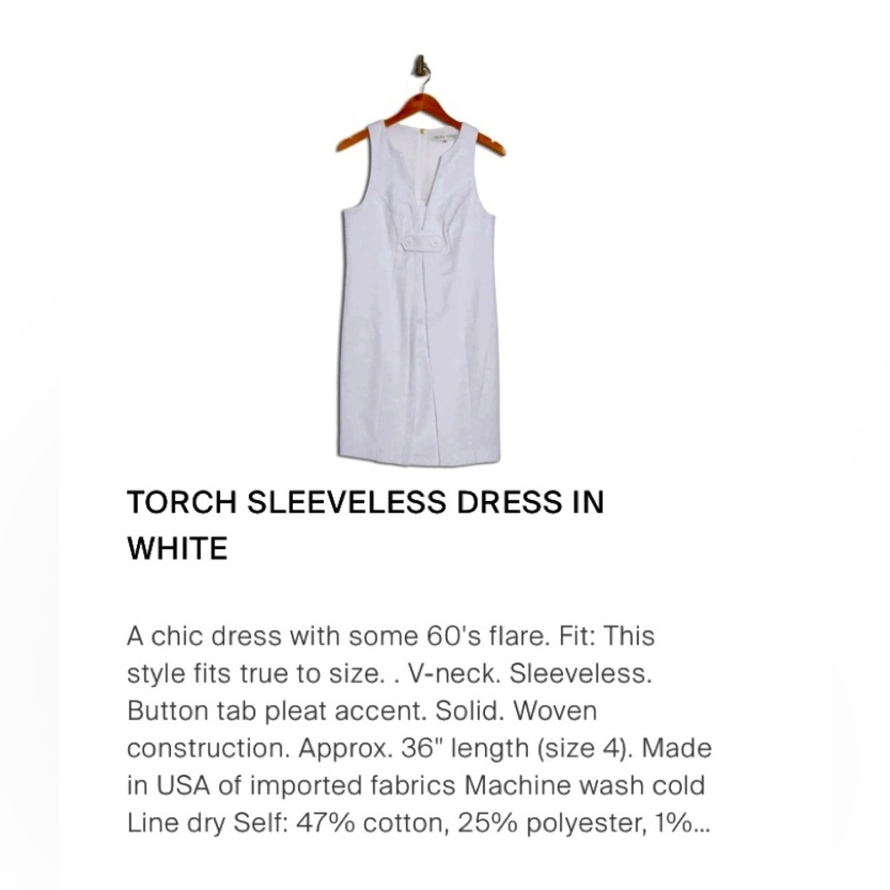 TRINA TURK TORCH SLEEVELESS DRESS IN WHITE BRIDAL PARTY SZ 4 *NWT* - Picture 3 of 14